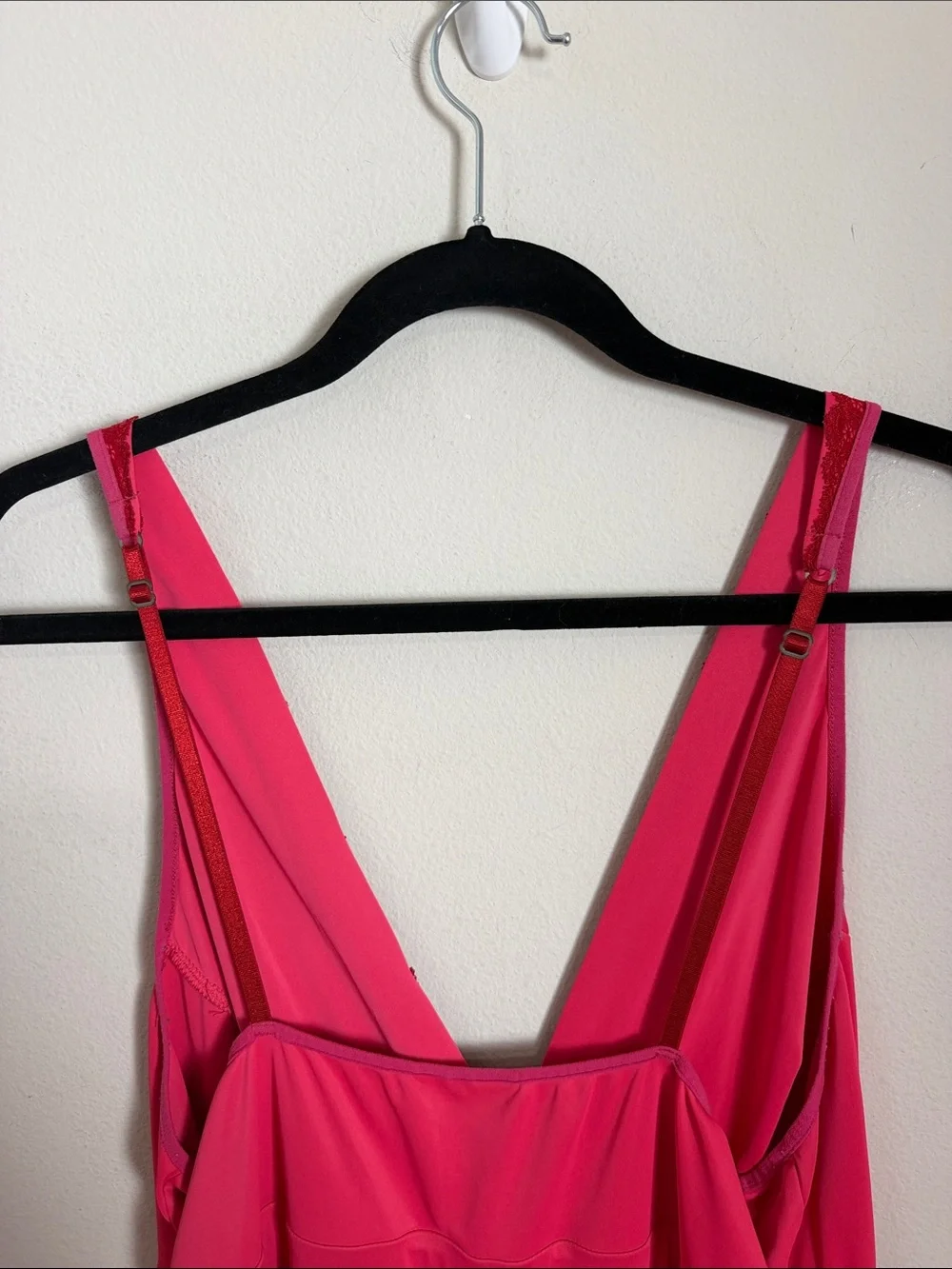 Natori Pink and Red Maxi Nightgown Size L/XL